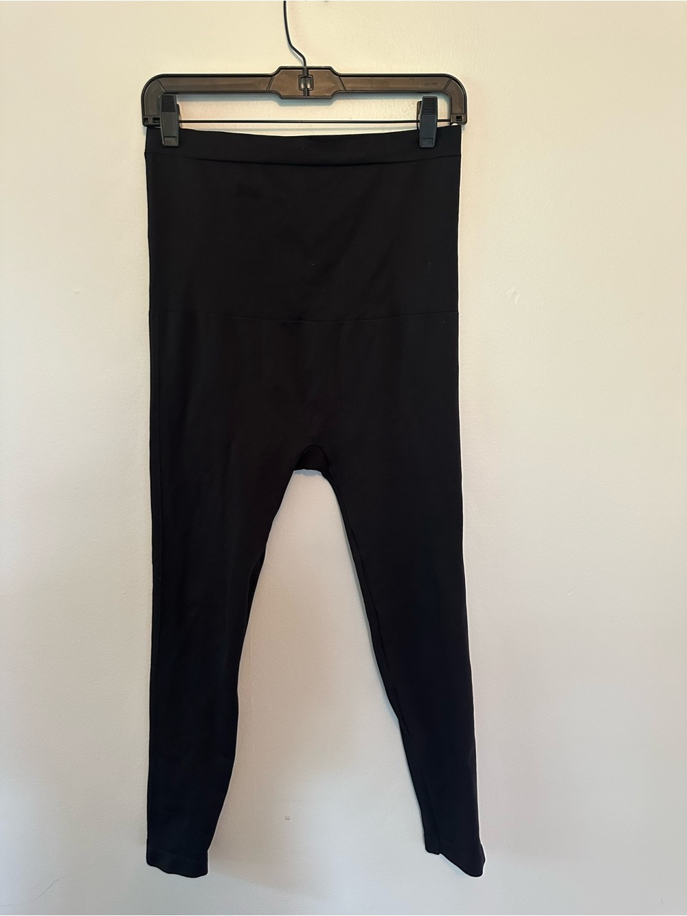 SPANX Look At Me Now Seamless High Waisted Black Leggings Size XL Tummy Control